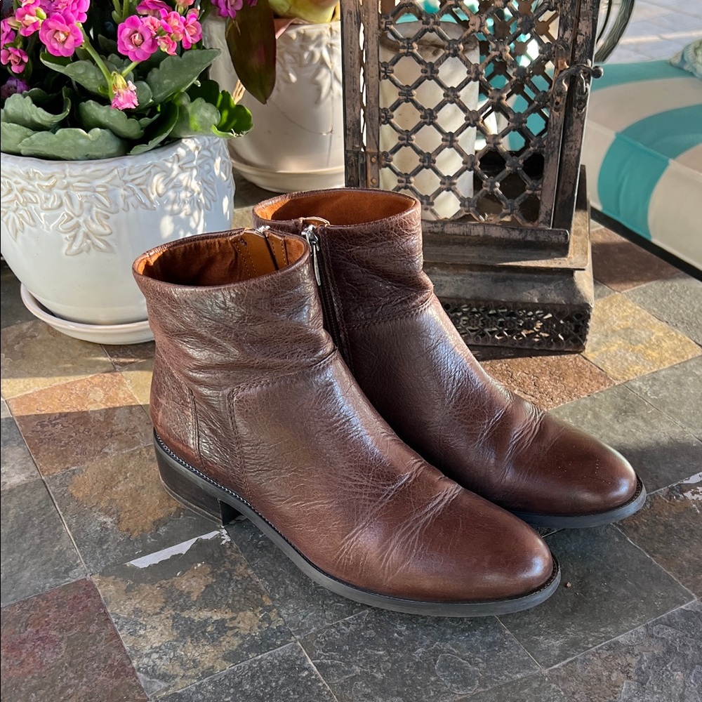 Franco Sarto brown leather boots 8